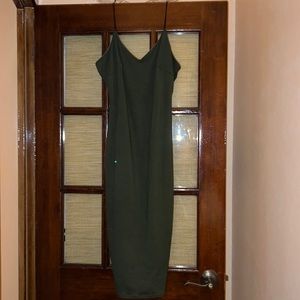 Necessary Clothing Olive Green spaghetti strap dress